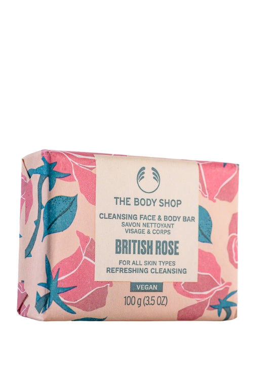 British Rose Cleansing Face & Body Bar Soap