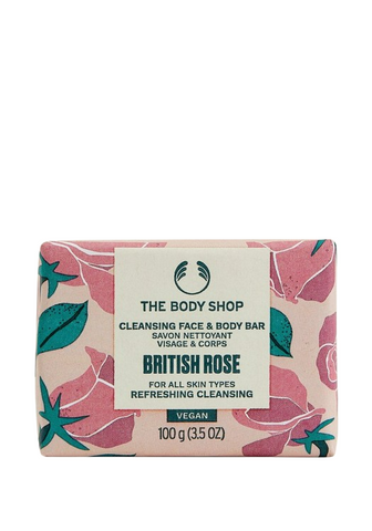 British Rose Cleansing Face & Body Bar Soap